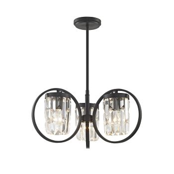 Talin Convertible 3 Light Crystal Ceiling Fitting