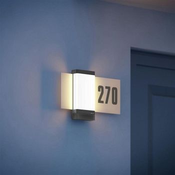 House Number IP44 Anthracite LED Wall Light L 270 digi SC