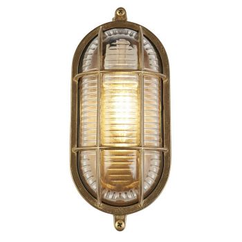 Bulkhead IP64 Outdoor Solid Brass Oval Wall Or Ceiling Light 20361PB