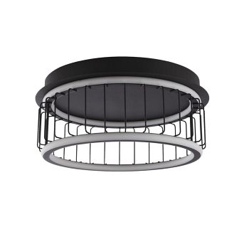 Circolo Medium LED Black And White Flush Fitting 54215-1BK