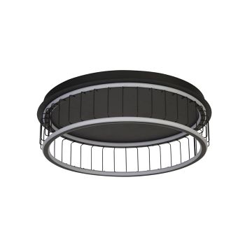 Circolo Large LED Black And White Flush Fitting 54216-1BK