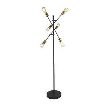 Armstrong Two-Toned 6 Light Floor Lamp 8076-6BK
