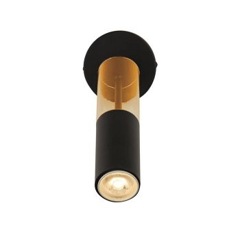 Merrygold Black And Amber Single Wall Light 82122-1BK