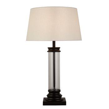 Column LED Clear Glass Shaped Table Lamp 