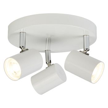  Rollo LED Round Adjustable Three Arm Spotlight Ceiling Fitting
