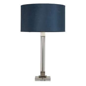 Scarborough Satin Nickel And Crystal Table Lamps