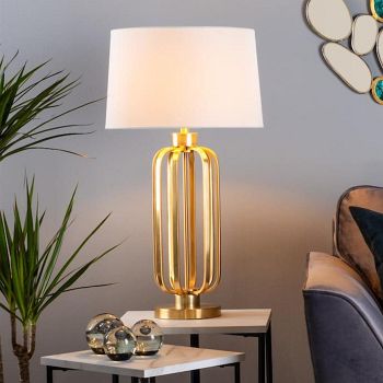 Lucie Satin Brass table Lamp LUC4241