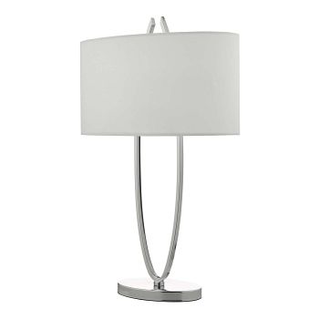 Utara Polished Chrome Table Lamp With Shade UTA4250