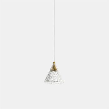 Veneto Polished Brass And Methacrylate Shade LED Dimmable Pendant