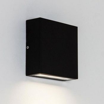 Elis IP54 Single LED Textured Black Wall Light 1331001