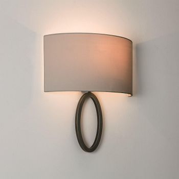 Lima Bronze Wall Light with Grey Shade 1318009+5026005