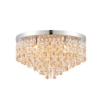 Vanessa Amber/Clear Crystal Ceiling Light 69366