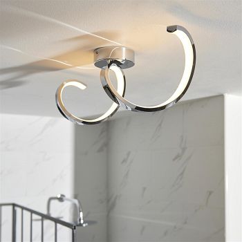 Astral IP44 LED Semi Flush Bathroom Ceiling Light 96434