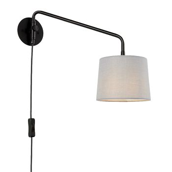 Carlson Black Plug-In Wall Light 79500