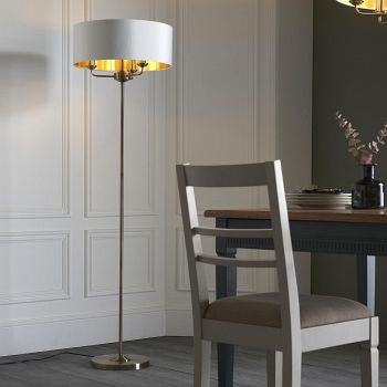 Highclere Floor Lamps with Linen Shade