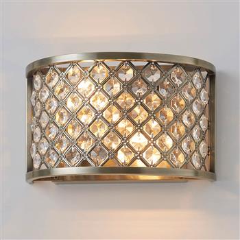 Steel made Crystal Double Wall Light
