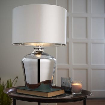 Waldorf Plated Glass Table Lamp