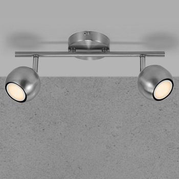Chicago Brushed Steel Double Spotlight 2113230132