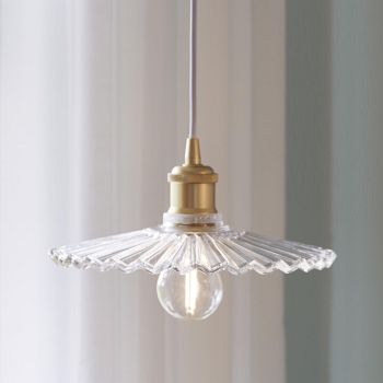 Torina 25 Clear Glass and Brass Pendant 2213183000