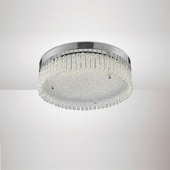 Aiden LED Polished Chrome Large Round Flush Fitting IL80055