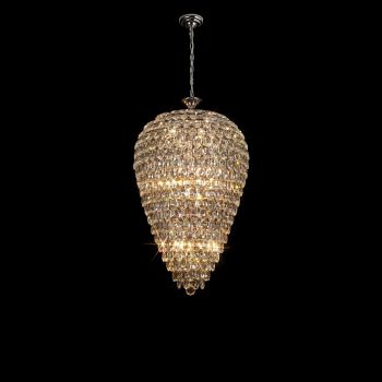 Coniston Acorn Crystal Chandelier 16 Light Asfour Crystal Fitting