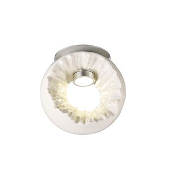Salvio Round White And Chrome LED Ceiling Light IL80061