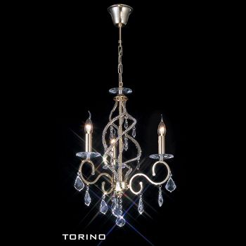Torino French Gold 3 Arm Crystal Chandelier IL30323