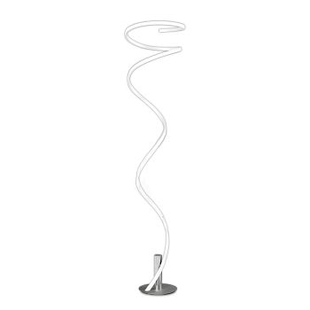 Helix LED Dimmable White/Chrome Floor Lamp M6102