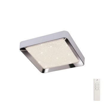 Male LED Chrome 500mm Square Ceiling Light M5921