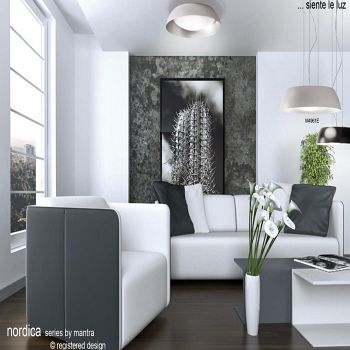 Nordica LED Dedicated White Or Black Finished Ceiling Light