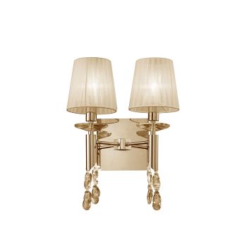 Tiffany French Gold 2+2 Light Wall Fitting M3863FG/S