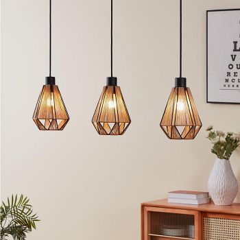 Adwickle Black And Brown 3 Bar Pendant 43777
