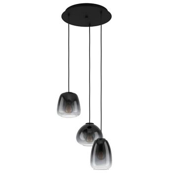 Aguilares Black Small Three Light Cluster Pendant 900196