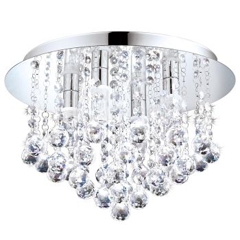 Almonte LED IP44 Rated Chrome Bathroom Crystal Eight Light 97699