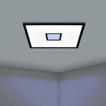 Bordonara LED Black And White Large Square Flush Light 900572