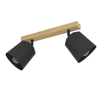 Cotorro Double Black And Wood Spotlight 900432