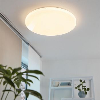 Frania LED Plastic White Flush Ceiling/Wall Light 98446