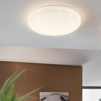 Frania-S LED White Crystal Effect Flush Wall or Ceiling light 98448