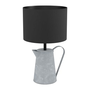 Kensal Grey & Black Jug Table Lamp 43642