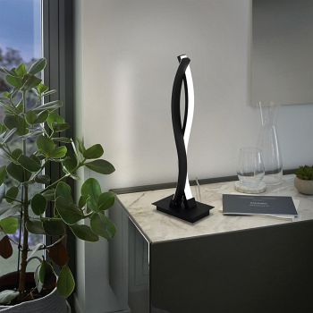 Lasana 3 LED Black & White Twisted Table Lamp 99318