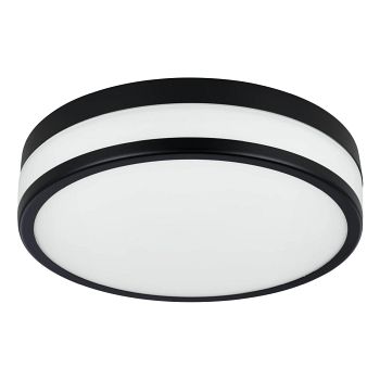 LED Palermo IP44 Black and White Bathroom Flush Ceiling Fitting 900846
