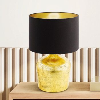 Manalba Gold Colour Table Lamp With Shade 95386
