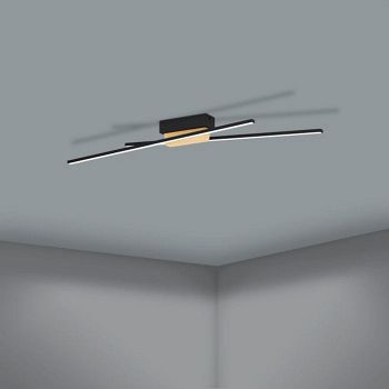 Panagria Black And Brown Flush Ceiling Light 900488