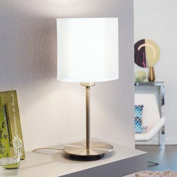 Pasteri Table Lamps with Taupe or White Shade