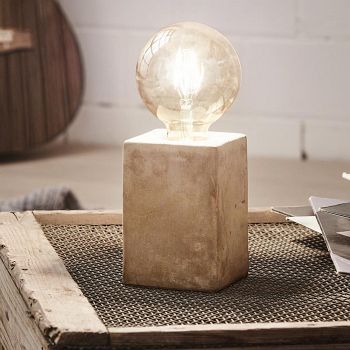 Prestwick Rectangular Ceramic Grey Table Lamp 49812