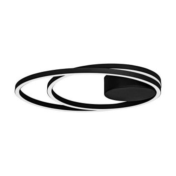 Ruotale LED Black And White Two Loop Ceiling Light 900471