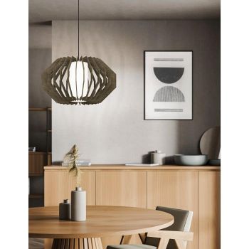Rusticaria Brown And White Pendant Ceiling Light 900386