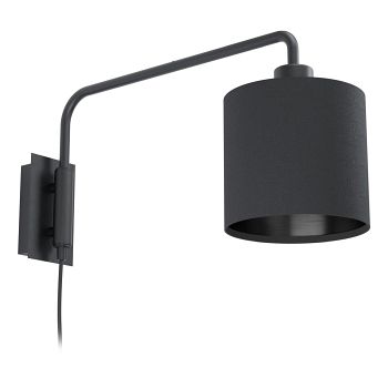Staiti 1 Black Steel Plug-In Wall Light 99348