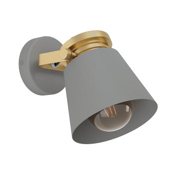 Twicken Grey And Gold Adjustable Wall Light 43835