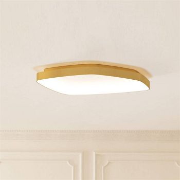 Vallerosa LED Dimmable Brushed Brass Flush Ceiling Light 900916